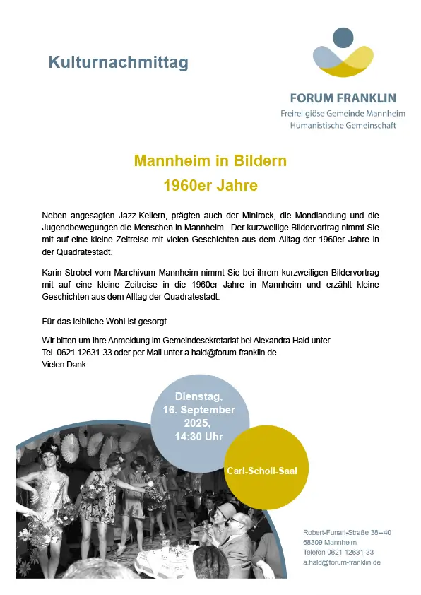 Infoflyer für den geselligen Nachmittag am 16.09.25