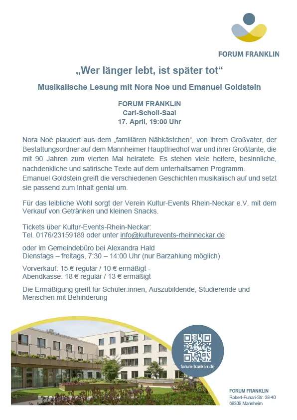 Flyer Lesung Nora Noe im April 2026