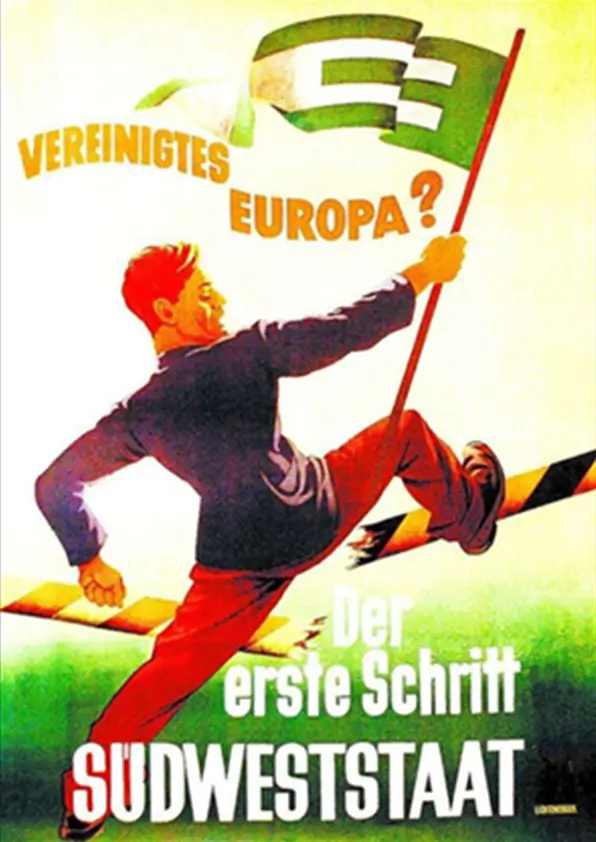 Plakat zum vereinigten Europa