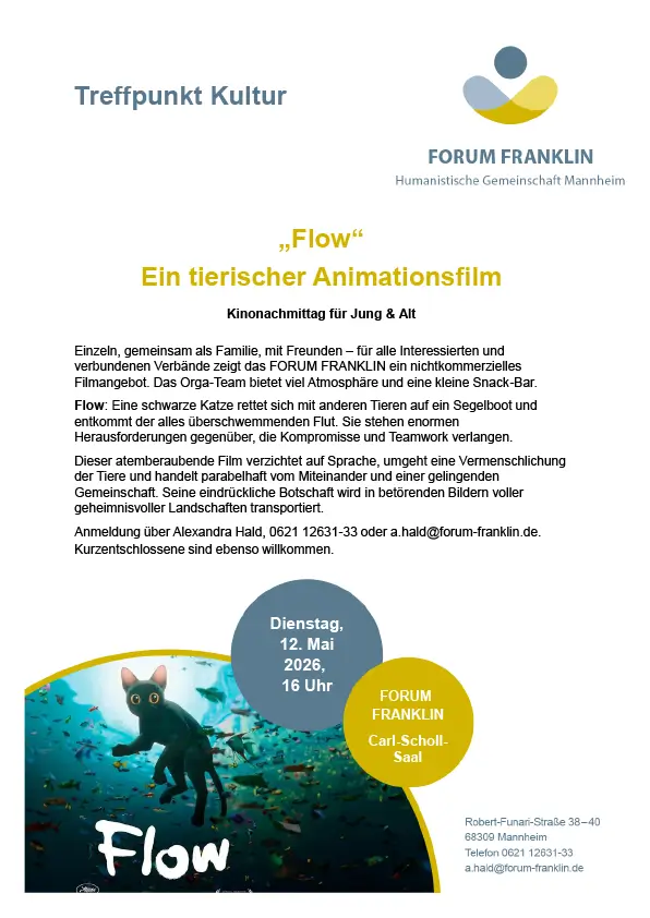 Flyer zur Kinovorstellung - Flow